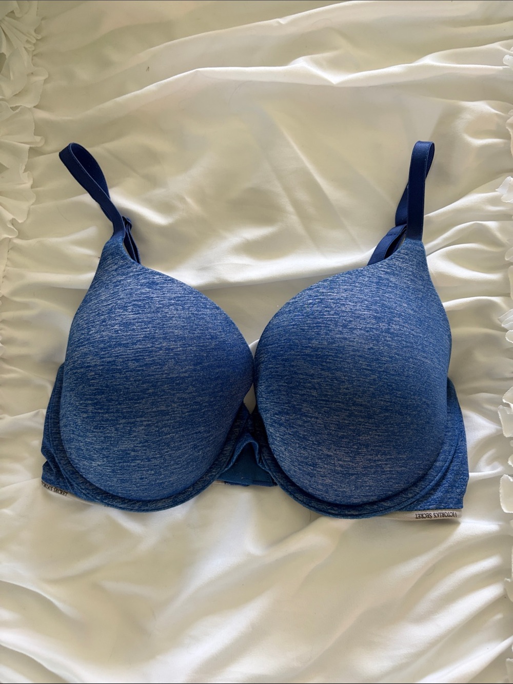Victoria Secret Padded Perfect Coverage Blue Contour T-Shirt Bra - Smooth